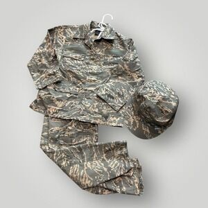 Trooper Uniform Set Unisex Kids Small Green Camo Jacket Pants Hat 3 Piece